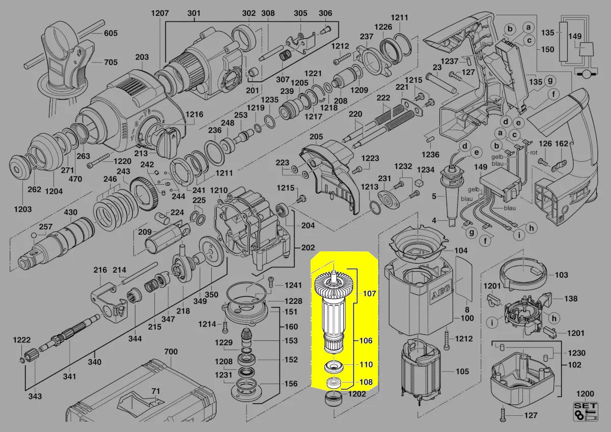 rotor réf. 4931426365 AEG